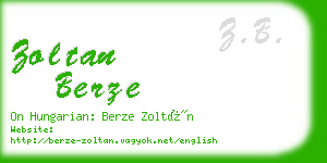 zoltan berze business card